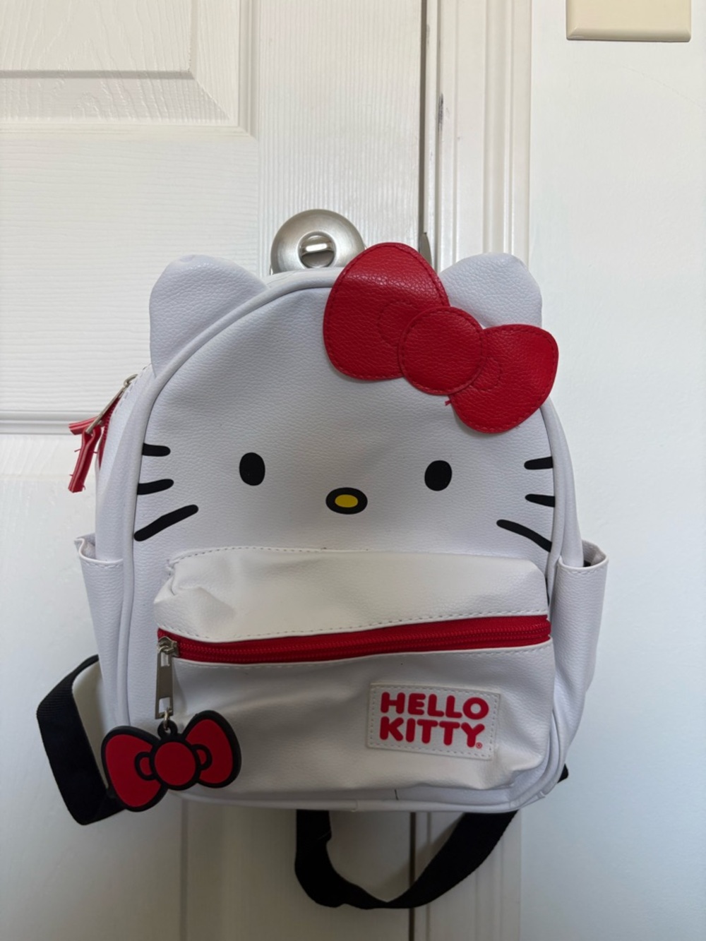 Hello Kitty White & Red Mini Kids Backpack with Bow